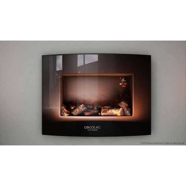 Камин электрический настенный Cecotec ReadyWarm 2200 Curved Flames черный