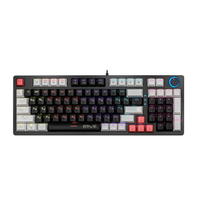 KeyBoard  USB, Defender Hawk GK-418 RU, black, (45419)