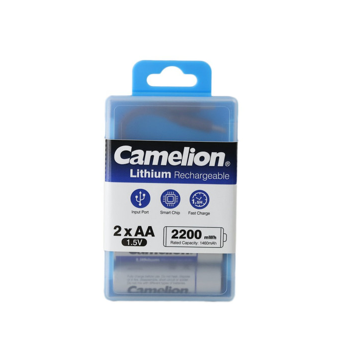 Аккумулятор CAMELION Lithium UB-AA2200-PBH2 2шт (перезаряжаемые от USB)