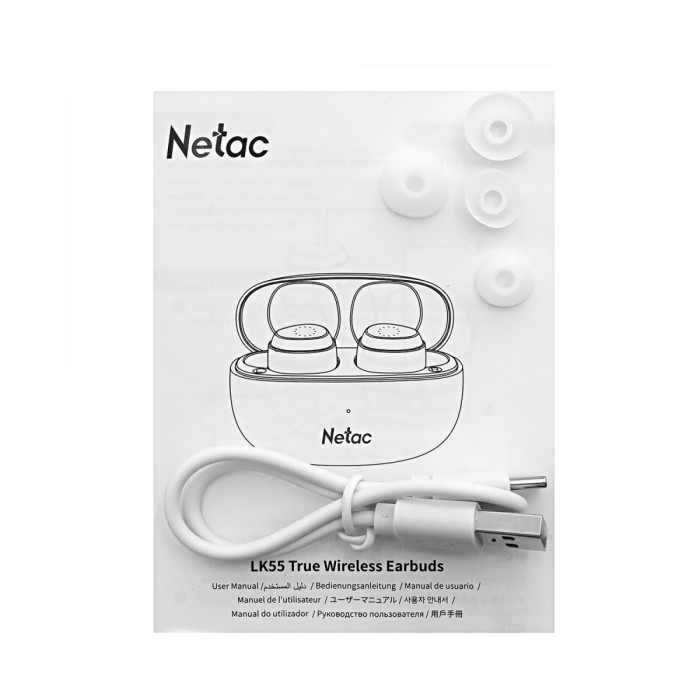 Bluetooth garnitura Netac True LK55, BT 5.3, 20-20000Hz, 16ohm,  white