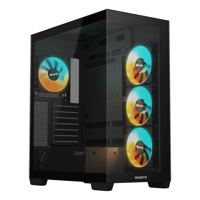Case ATX midi tower Gigabyte C500 Panoramic Stealth, GB-C500P ST, (без БП), black