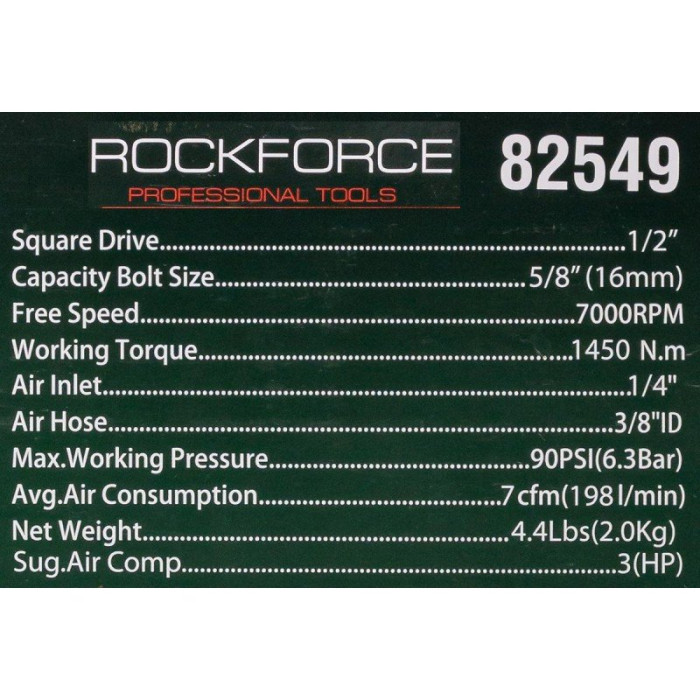 Пневмогайковерт ударный "Twin Hammer" с реверсом и регулировкой усилия в облегченном корпусе 1/2" (1 48137       RF-82549