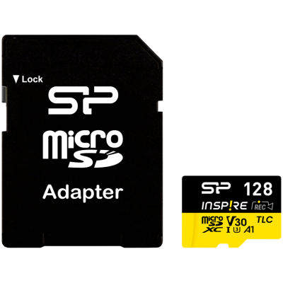 SILICON POWER, TF_SDXC UHS-IU3 A1,128GB,V30,Inspire,DDR200,W/A