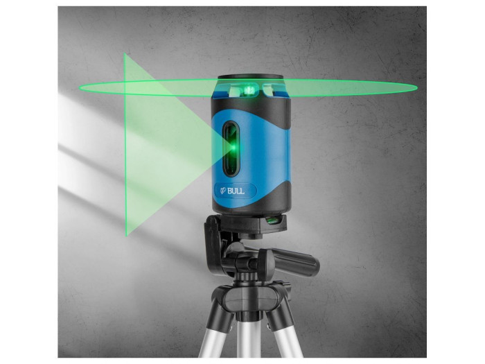 Нивелир лазерный BULL LL 2302 со штативом в кор. 360°х130°, до 30 м, +/- 0.3 мм/м, зеленый