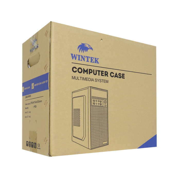 Case mATX mini tower  Wintek, K260-A450-12F, (450W), Black
