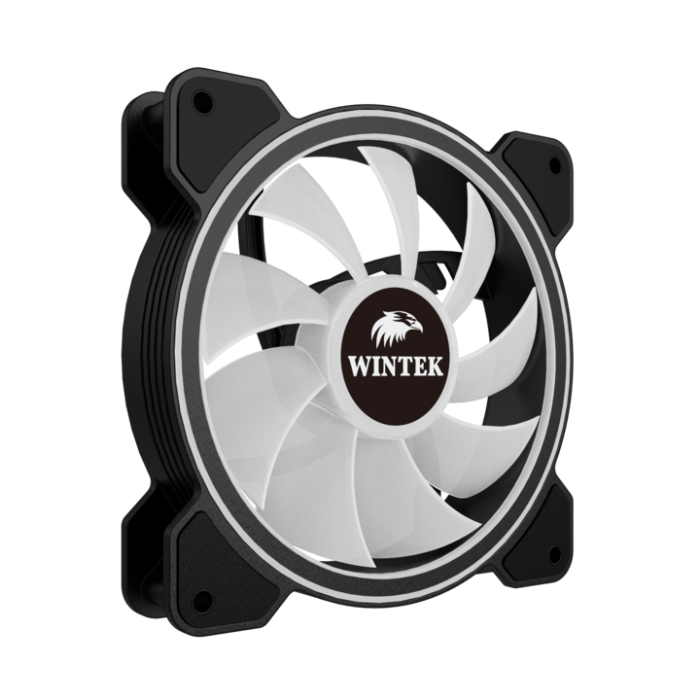 Вентилятор для корпуса Wintek M9-B-12 PRO ARGB, 12 см, 3 pin ARGB + 4 pin PWM