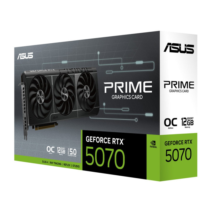 GPU NVIDIA,12 GB, ASUS RTX 5070 PRIME OC [RTX5070-O12G], HDMI/3DP, GDDR7/192bit