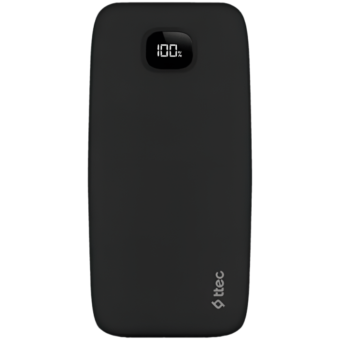 ttec ChargeUp Pro LCD 10.000mAh PD 20W Powerbank Black