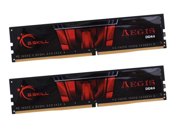 DIMM DDR4  8 GB kit <2400MHz> G.Skill Aegis, F4-2400C17D-8GIS, (2x4GB), 17-17-17-39