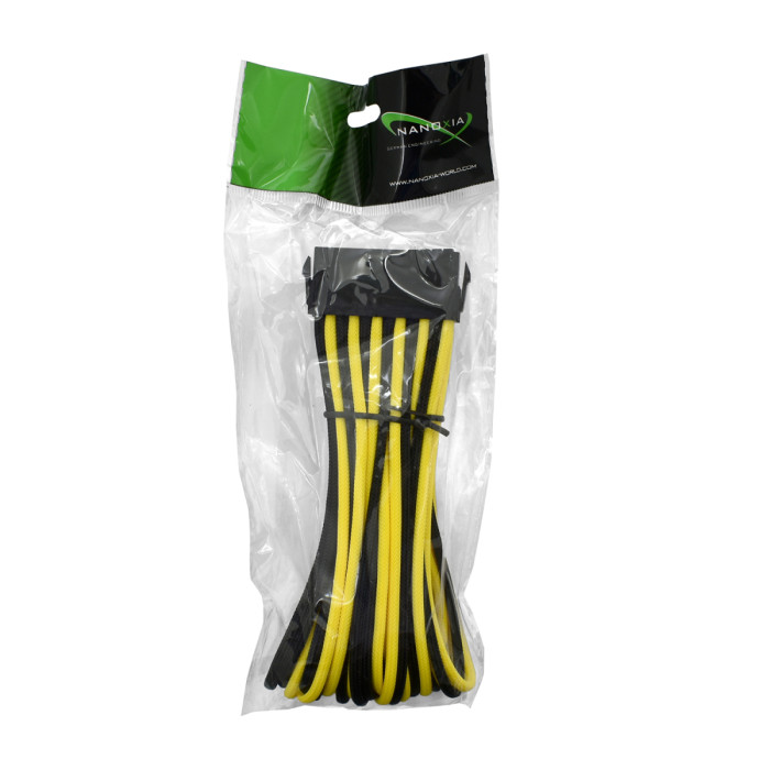 Удлинитель Nanoxia 24-pin ATX, 30см, black-yellow
