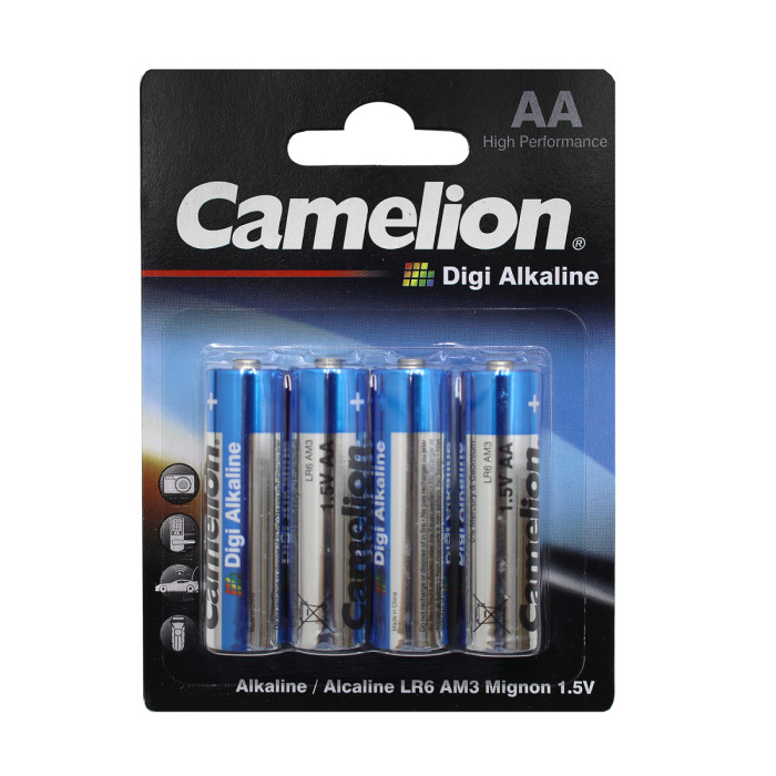 Батарейки Camelion AA (LR6-BP4DG), Digi alkaline, комплект - 4 штуки