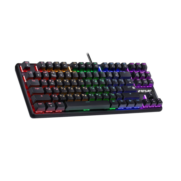 KeyBoard  USB, Defender Avenger GK-412 RU, Black, (45410)