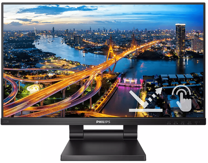 Монитор  Сенсорный 23.8" PHILIPS 242B1TC IPS SmoothTouch 4мс 250кд\м 1000:1 VGA HDMI DP 242B1TC/00