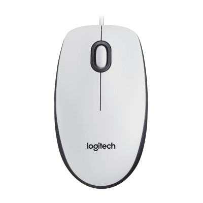 Mouse Logitech M100, optical, 2+1 buttons, USB, [910-006764], white