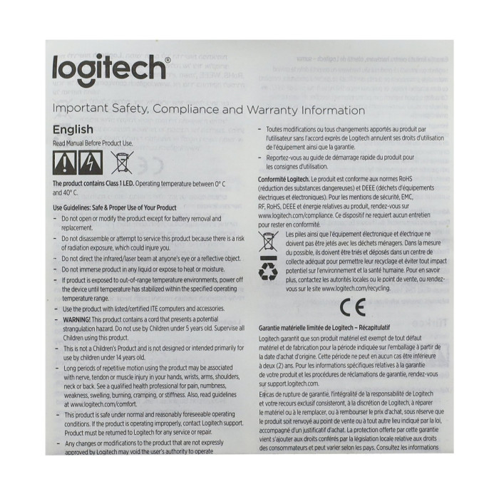 Mouse Logitech M100, optical, 2+1 buttons, USB, [910-006764], white