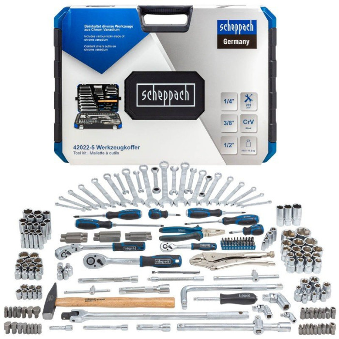 Набор инструментов 202пр. 1/4''3/8''1/2'' 60807 Sch-42022-5