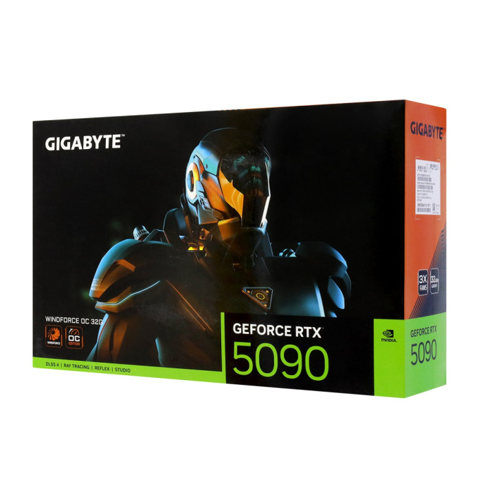 GPU NVIDIA,32 GB, Gigabyte RTX 5090 WINDFORCE OC [GV-N5090WF3OC-32GD], HDMI/3DP, GDDR7/512-bit