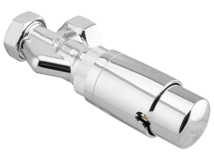 Комплект кранов осевой 1/2" для радиатора ХРОМ, AV Engineering (инд. упак.)