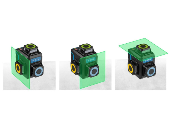 Нивелир лазерный BULL LL 3303 со штативом в кор. 3х360°, до 60 м, +/- 0.3 мм/м, зеленый