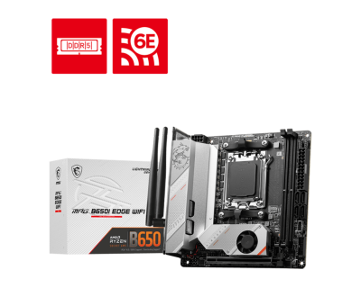 Материнская плата MSI MPG B650I EDGE WIFI AM5 B650 2xDDR5 4xSATA3 RAID 2xM.2 HDMI mITX