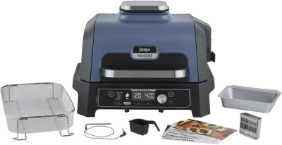 Настольный гриль-барбекю с коптильней Ninja  OG901 серый