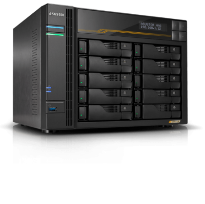Сетевой накопитель ASUSTOR FS6810T 10 Bay NAS, AMD 2.3 GHz, 16GB RAM ECC DDR5, 4 M.2 NVMe Slots, Dual 5GbE, Dual 10GbE P