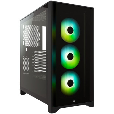 Corsair iCUE 4000X RGB Tempered Glass Mid-Tower, Black