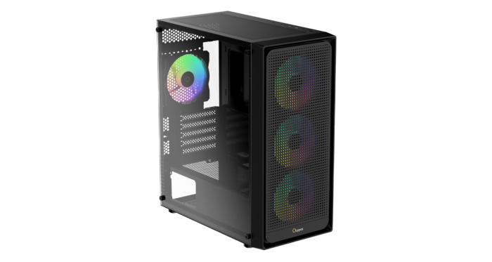 Корпус Ocypus Gamma C50 BK ARGB mATX/ITX 3xUSB Черный Gamma-C50-BKG400XX-GL