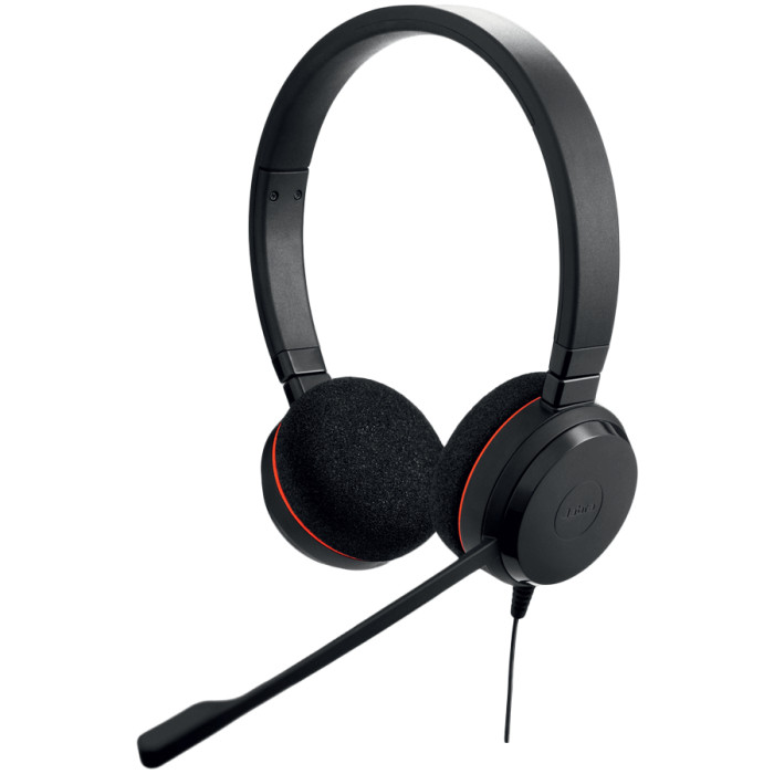 JABRA EVOLVE 20 UC Stereo USB Headband, Noise cancelling, USB connector, with mute-button and volume control on the cord, with foam ear cushion