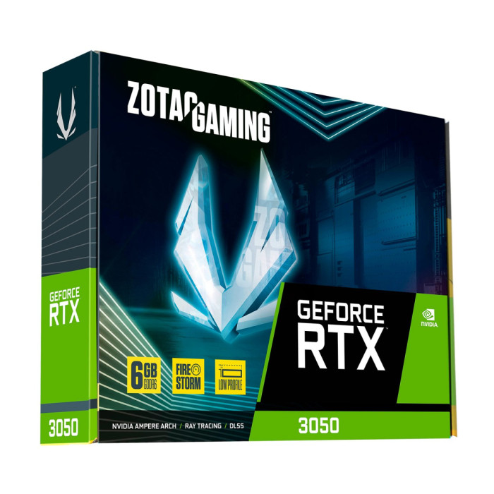 GPU NVIDIA, 6 GB, ZOTAC GAMING RTX 3050 [ZT-A30510L-10L], DP/HDMI, GDDR6/96-bit + LP
