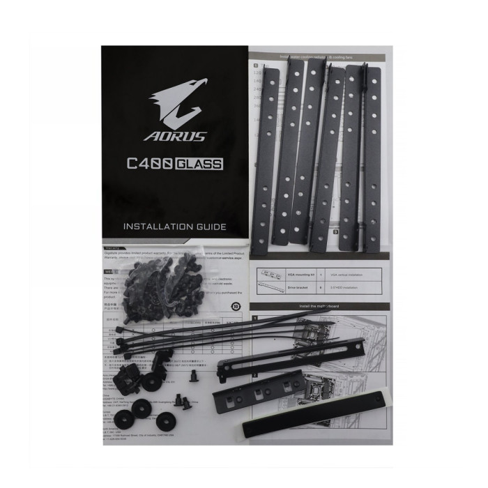 Case ATX midi tower Gigabyte Aorus, GB-AC400G, (без БП), black