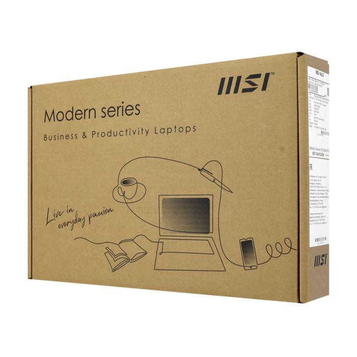 NB MSI Modern 15 H C13M-404XKZ, Core i5-13420H-2.1/512GB SSD/16GB/15.6" FHD 60Hz/Dos
