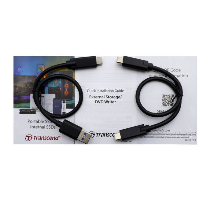 SSD USB 2 TB Transcend ESD270C , TS2TESD270C, USB 3.2 Gen2, Type-C
