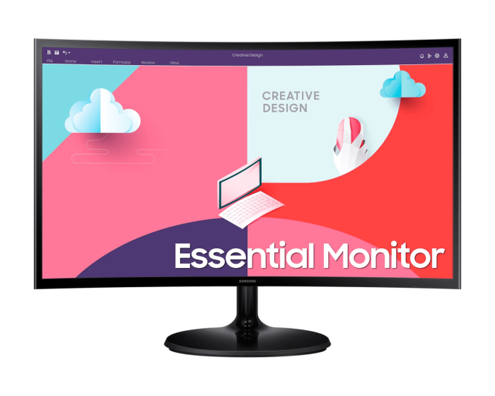 Монитор 24" SAMSUNG VA Curved 1920x1080 75Hz 4мс 250кд/м2 3000:1 1xD-Sub 1xHDMI LS24C362EAIXCI