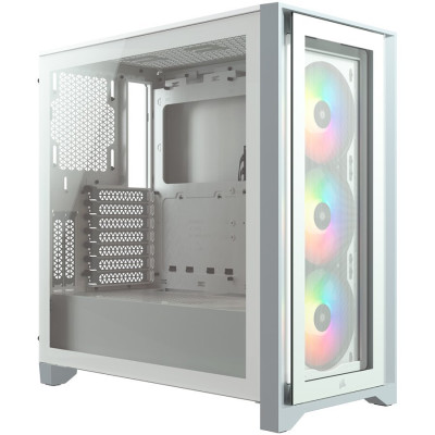 Corsair iCUE 4000X RGB Tempered Glass Mid-Tower, White