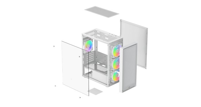 Корпус Ocypus Gamma C50 WH ARGB mATX/ITX 3xUSB Белый Gamma-C50-WHG400XX-GL