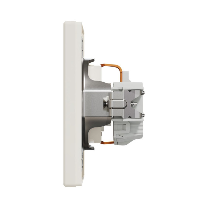 Розетка с заземлением со шторками SE EPH2900223 Asfora 16А в сборе винт. клеммы кремовый