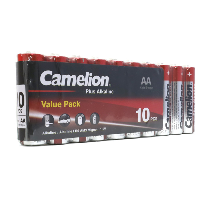 Батарейки Camelion AA (LR6-SP10-DA), alkaline Plus, комплект - 10 штук