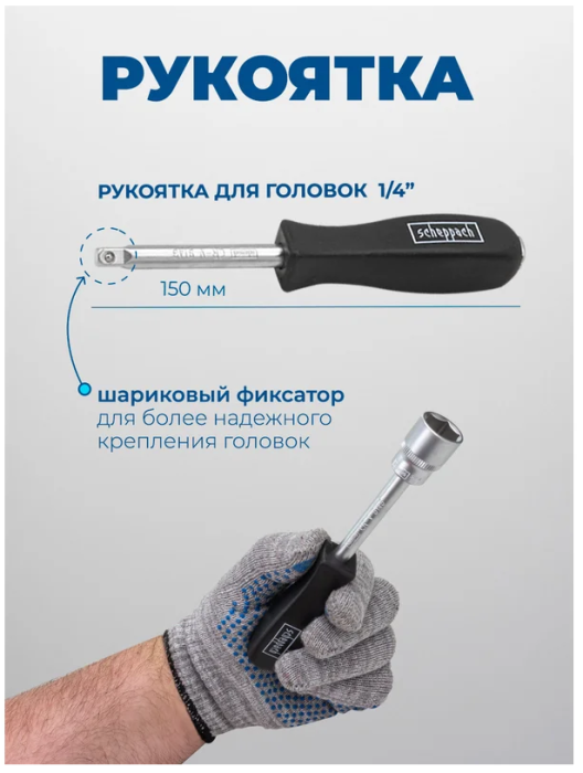 Набор инструментов 142пр. 1/4''3/8''1/2'' 60805 Sch-41421-5