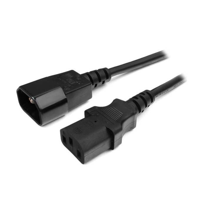 Cable power, Cablexpert PC-189-1-1.8M, C13 - C14, системный блок/монитор - ИБП, 1.8м,  black