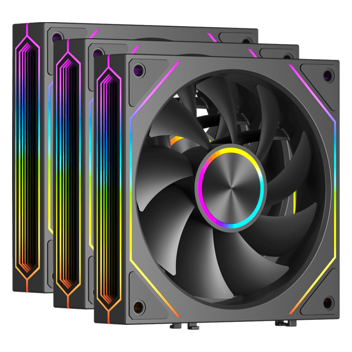 Вентилятор для корпуса PCCooler F3 X120 ARGB BK 3IN1 3x120mm 800-1800±10% RPM Black