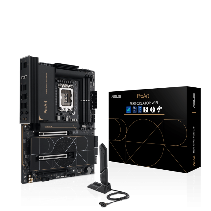 Материнская плата ASUS PROART Z890-CREATOR WIFI LGA1851 4xDDR5 4xSATA 5xM.2 1xHDMI 1xDP WiFi ATX