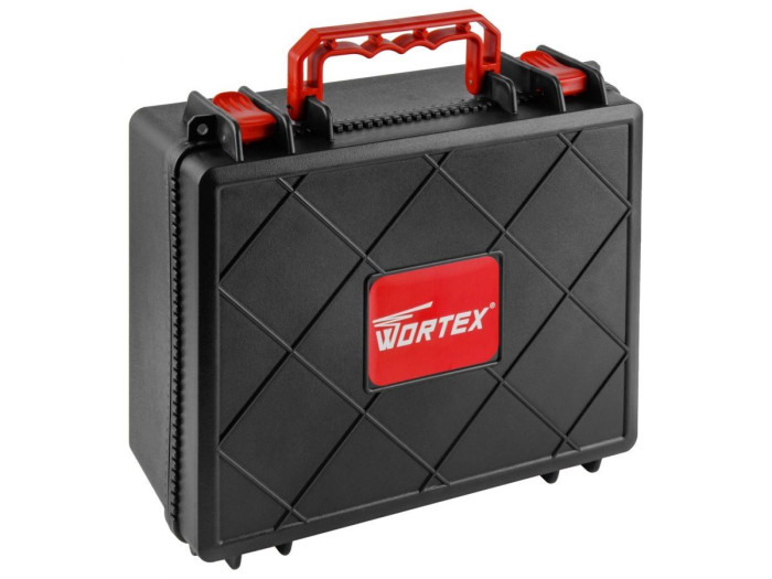 Нивелир лазерный WORTEX LL 0340 в чем. + аксессуары 4х360°, до 25 м, +/- 0.3 мм/м, зеленый