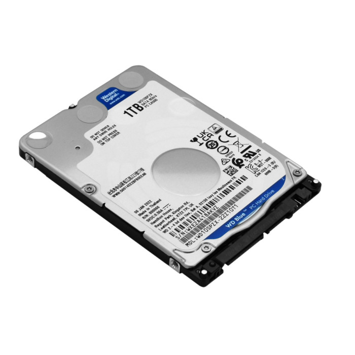 2.5" HDD  1 TB Western Digital Blue, WD10SPZX, 5400rpm, 128MB, 7mm, SATA 6Gb/s