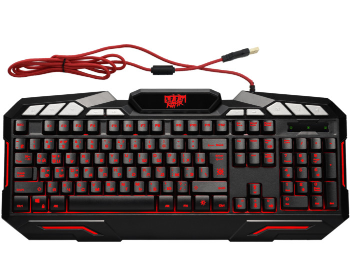 KeyBoard  USB, Defender Doom Keeper GK-100DL, black, (45100)