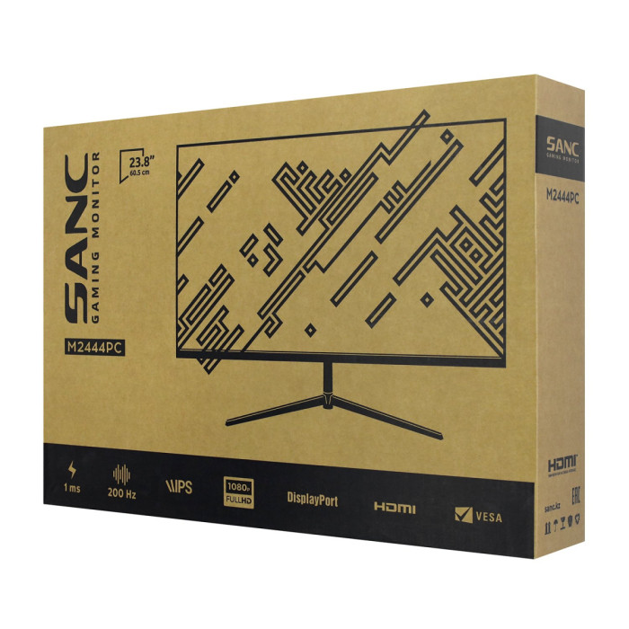 LCD 23.8" Sanc M2444PC V3, 1920x1080 IPS (LED) 200Hz, 1ms, 270cd/m2, 1000:1, DP/2HDMI