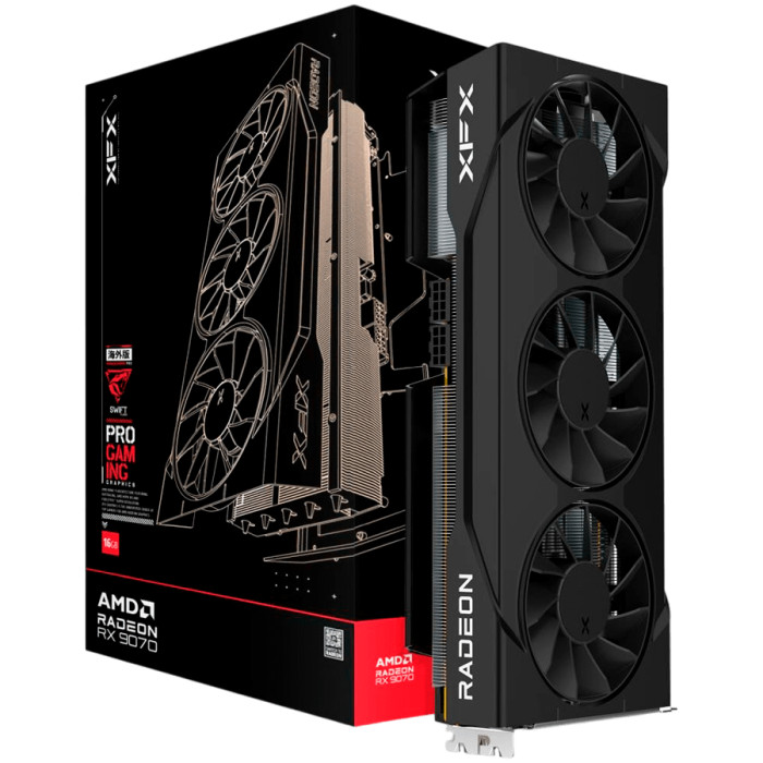 XFX Swift AMD Radeon RX 9070 OC Triple Fan White Gaming Edition with 16GB GDDR6 HDMI 3xDP