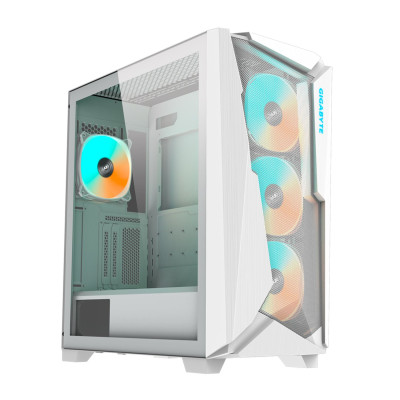Case ATX midi tower Gigabyte, C301GW GLASS V2, (без БП), white