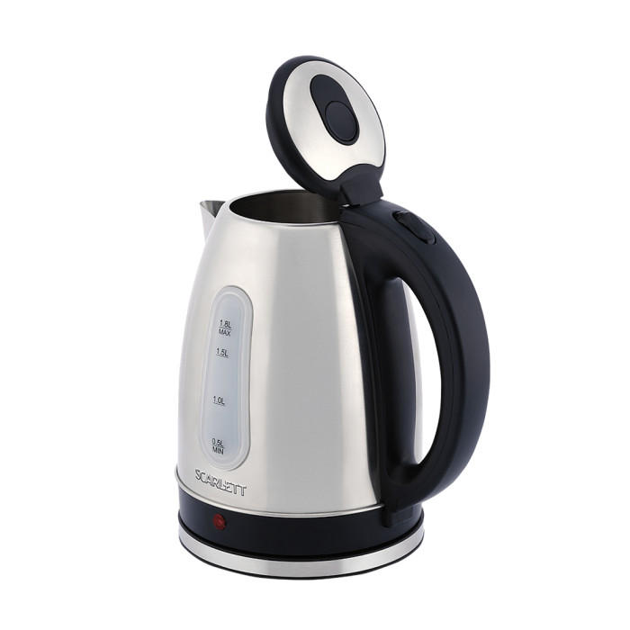 Чайник электрический, Scarlett, SC-EK21S75, Мощность 2200 Вт, Объем 1.8 л, Материал корпуса: Металл, Индикатор уровня воды