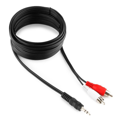 Cable Audio, 3.5mm/m - 2xRCA/m, Cablexpert CCA-458-5M, 5m, black